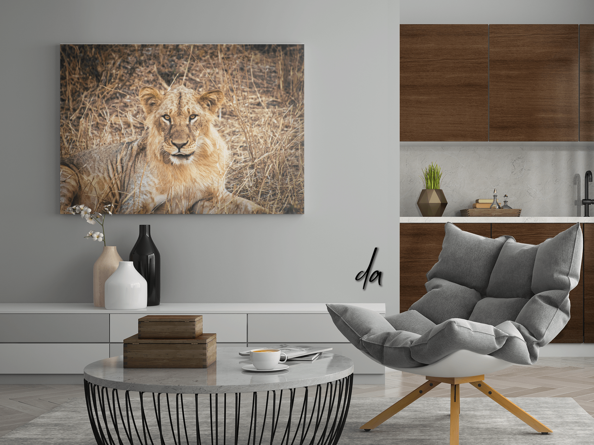 Inspiration | mockup of an art print placed inside a modern living room 35866 r el2 | digital art by davidanders
